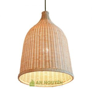 Đèn Thả Hình Chuông Mây Tre Đan Quán Ăn Loại Nhỏ