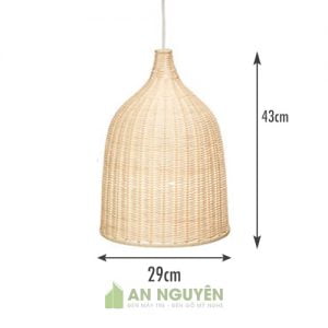 Đèn Thả Hình Chuông Mây Tre Đan Quán Ăn Loại Nhỏ