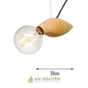 Đèn gỗ: Mẫu đèn gỗ thả trần hình con ong