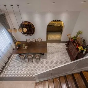 Đèn gỗ thả hình quả thông trang trí nhà hàng quán cafe size nhỏ