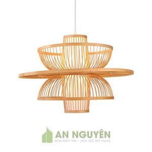 Đèn Mây Tre Mẫu đèn chùm hình hoa sen trang trí nhà hàng