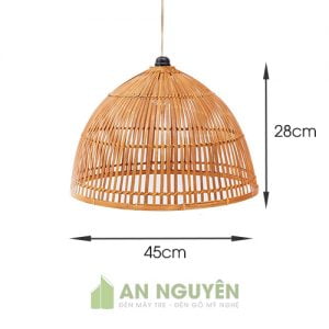 Đèn tre hình nơm cá trang trí quán cafe ở TPHCM