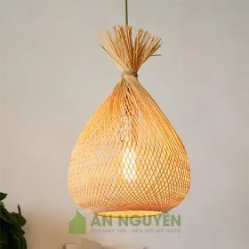 Đèn Mây Tre Mẫu đèn treo handmade chụp đèn phong cách Á Châu mộc mạc