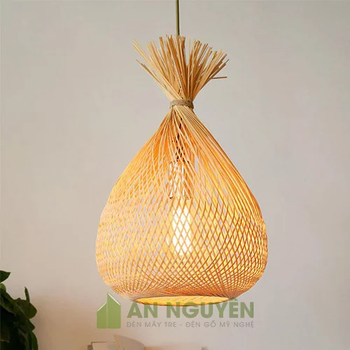 Đèn Mây Tre Mẫu đèn treo handmade chụp đèn phong cách Á Châu mộc mạc