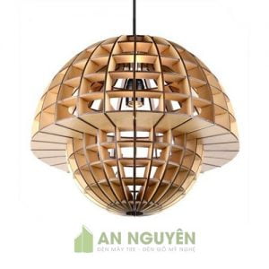 Đèn Gỗ Đèn thả trần trang trí bằng gỗ tphcm