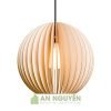Đèn thả gỗ hình cầu trang trí bàn ăn tphcm