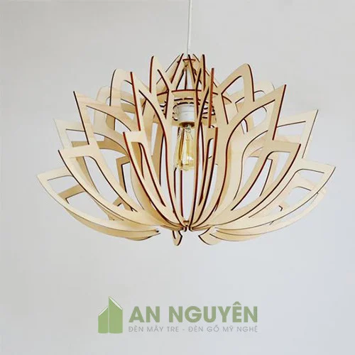 Đèn Gỗ Đèn thả trần trang trí bằng gỗ tphcm