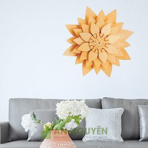 Đèn Gỗ: Mẫu đèn thả gỗ, đèn vách gỗ cánh hoa sen DG022