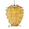 Đèn Gỗ: Mẫu đèn gỗ trả trần quả thông lá kiểu DG024