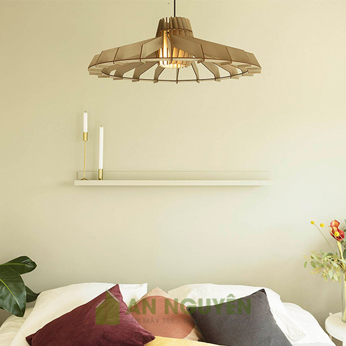 Đèn gỗ: Mẫu đèn gỗ thả trần trang trí bàn ăn, phòng khách DG047
