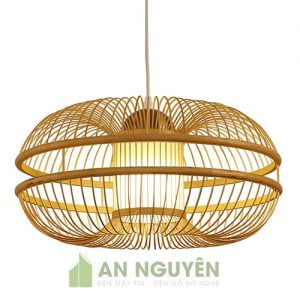 Mẫu đèn mây tre lồng vải trang trí phòng khách