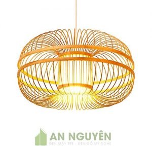 Mẫu đèn mây tre lồng vải trang trí phòng khách