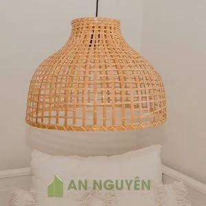 Đèn Mây Tre: Mẫu đèn cật tre trang trí quán nhậu ngoài trời