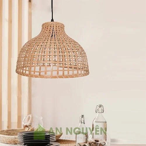 Đèn Mây Tre: Mẫu đèn cật tre trang trí quán nhậu ngoài trời