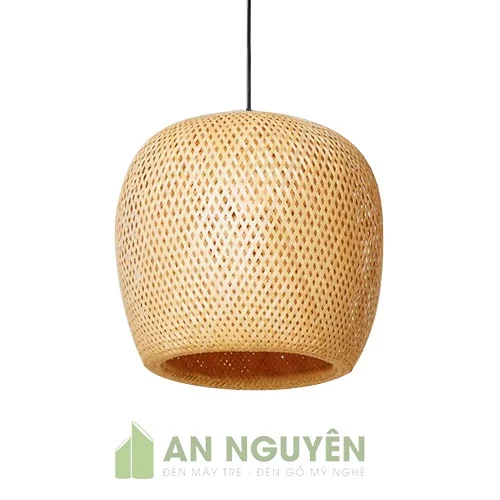 Đèn mây tre 2 lớp kích thước 30 33 trang trí An Nguyên