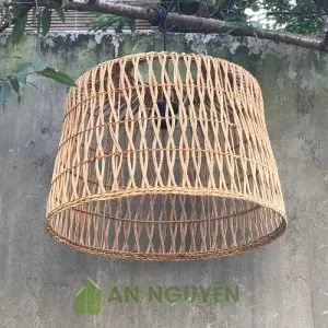 Đèn Mây Tre: Mẫu đèn mây đan giống lồng gà trang trí quán cafe, nhà hàng Fi 50