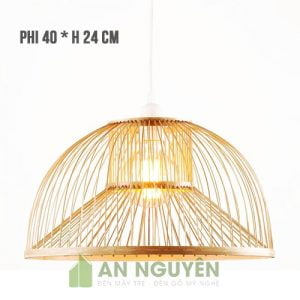 Đèn Mây Tre: Mẫu đèn mây tre tròn trang trí quán ăn, quán cafe nhà hàng