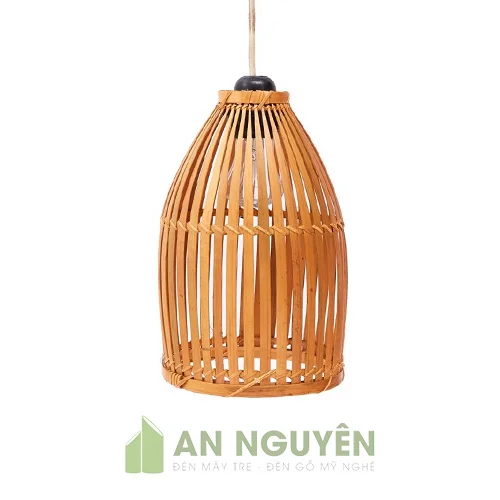 Đèn Mây Tre: Kiểu đèn mây tre hình nơm cá nhỏ phi 20 cao 28