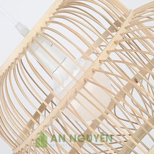 Đèn Mây Tre: Mẫu đèn lồng nan tre tròn trang trí nhà hàng Phi 45 H30