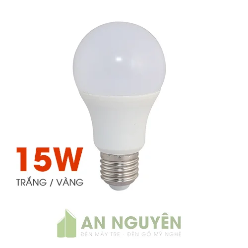 Bóng Đèn: Bóng bulb 15W ánh sáng vàng, trắng