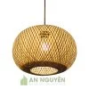 Đèn Mây Tre: Mẫu đèn tre đan tròn một lớp hình cầu phi 40