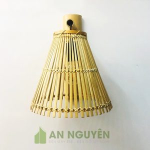 Đèn Mây Tre: Mẫu đèn vách bằng cật tre trang trí quán ăn, nhà hàng