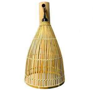 Đèn Mây Tre: Mẫu đèn vách mây tre nơm cá phi 25 cm