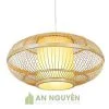 Đèn Mây Tre: Mẫu đèn thả mây tre đan trang trí nhà hình elip