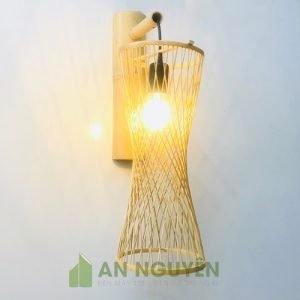 Đèn Mây Tre: Mẫu đèn vách mây tre đan tăm tre nghệ thuật