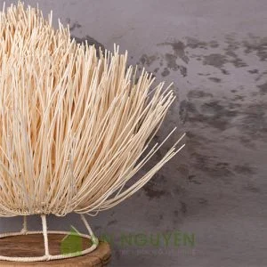 Đèn Mây Tre: Mẫu đèn để bàn mây đan như lông nhím giá rẻ