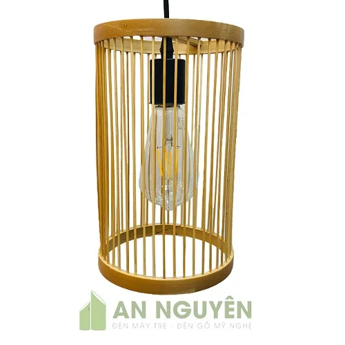 Đèn Mây Tre: Mẫu đèn tăm tre đan hình trụ đơn giản giá rẻ ở TPHCM