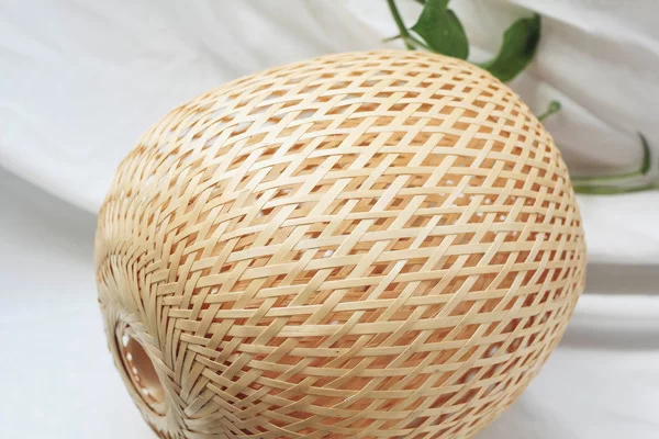 Đèn Mây Tre: Mẫu đèn thả hai lớp mây tre phi 20 cm trang trí