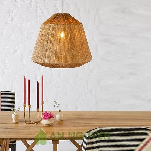 Đèn thả mây tre đan, đèn dây đay trang trí giá rẻ ở tphcm - An Nguyên Lighting