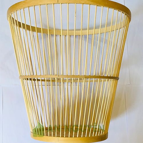 chụp đèn tăm tre đan