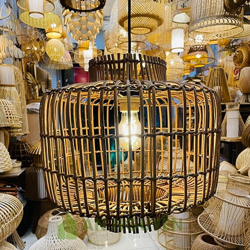 đèn lồng mây đan dọc
