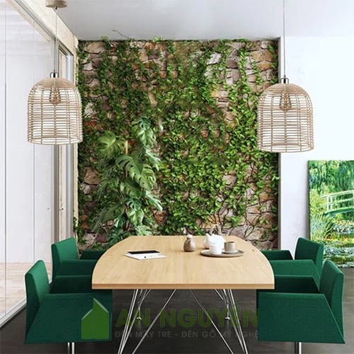 chụp đèn mây đan kiểu nơm