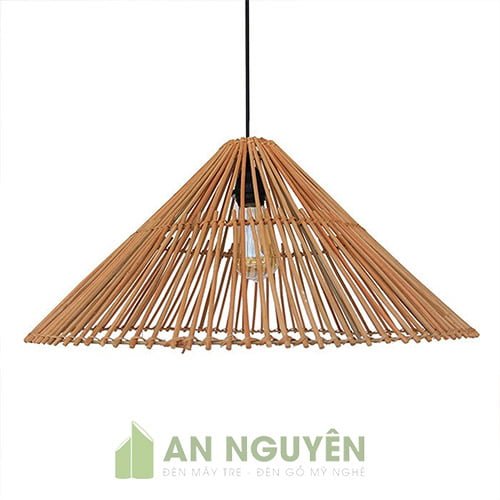 chụp đèn mây đan hình nón