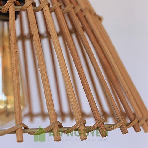 chụp đèn mây đan hình nón