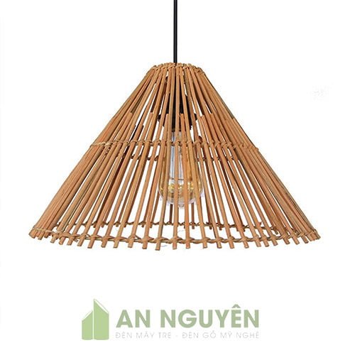 chụp đèn mây đan hình nón