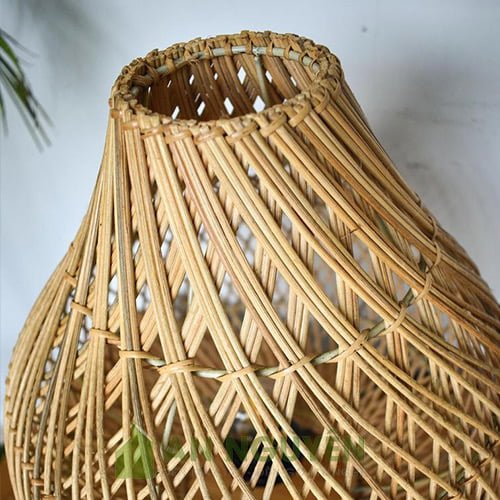 đèn mây đan hình tổ chim