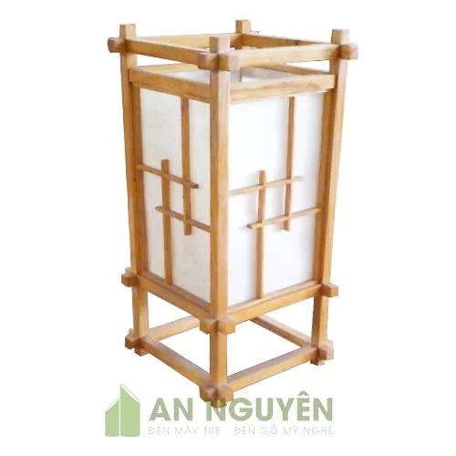 Đèn Gỗ: Mẫu đèn sàn lùn trang trí bằng gỗ thật cực đẹp