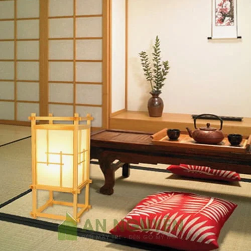 Đèn Gỗ: Mẫu đèn sàn trang trí bằng gỗ thật trang trí spa, phòng thiền