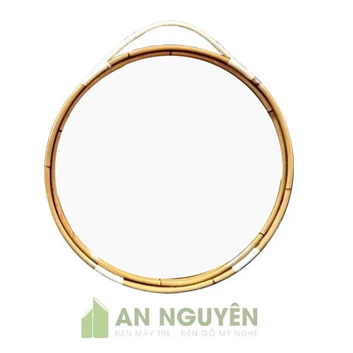 Gương Mây: Mẫu gương mây tròn đơn giản cho phong cách tối giản