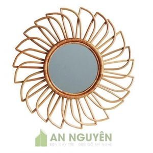 Gương Mây: Mẫu gương mây decor phòng homestay đẹp độc lạ