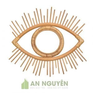 Gương Mây: Mẫu gương mây trang trí bàn trang điểm hình con mắt