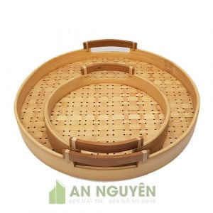 Khay Tre: Mẫu khay tre đựng trái cây, bánh mì, rau quả