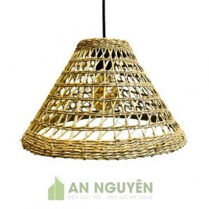 Đèn Mây Tre: Mẫu đèn cói trang trí phòng homestay, phòng ngủ