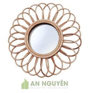 Mẫu gương mây tre hình hoa hướng dương