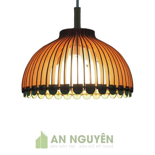 Chụp Đèn Gỗ nửa cầu sơn màu chi tiết chân đèn
