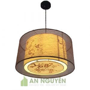 Đèn Vải: Mẫu đèn vải thả trần tròn trang trí bàn ăn